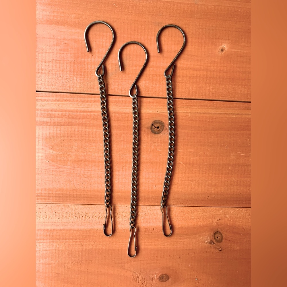 Hanging Chain Link with Hook & Clip for Garden Patio Decor (Set of 3)